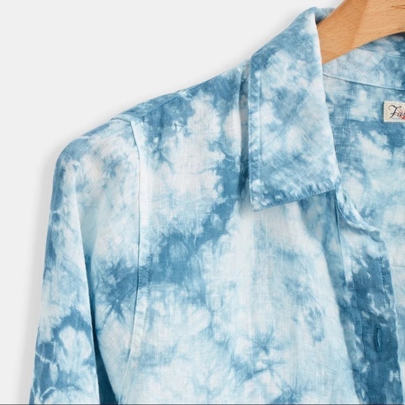 Tuckernuck Faherty NWOT Ocean Dye Malibu Linen Button Up Shirt Small - Picture 4 of 12